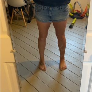 Free people denim cut off shorts